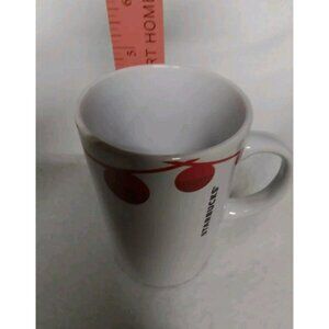 Starbucks‎ Red Ornament On A White  Christmas Holiday Mug 2012  8 Oz